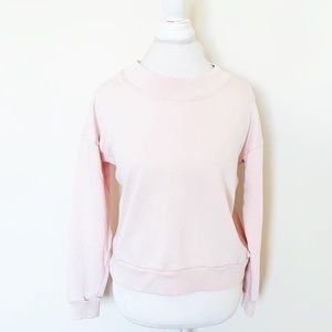 NWT American Eagle pink crew neck cropped sweatshi
